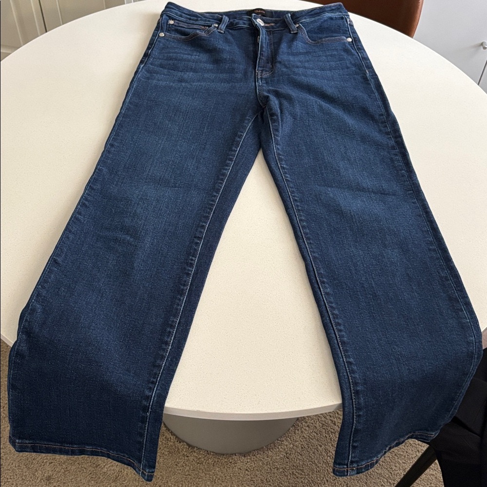 Quince Bella Stretch Straight Jeans Midnight Blue Size 27 - Picture 4 of 9